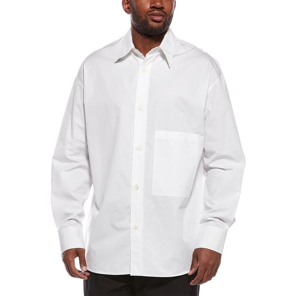 Valentino Mens  Button Shirt, White
